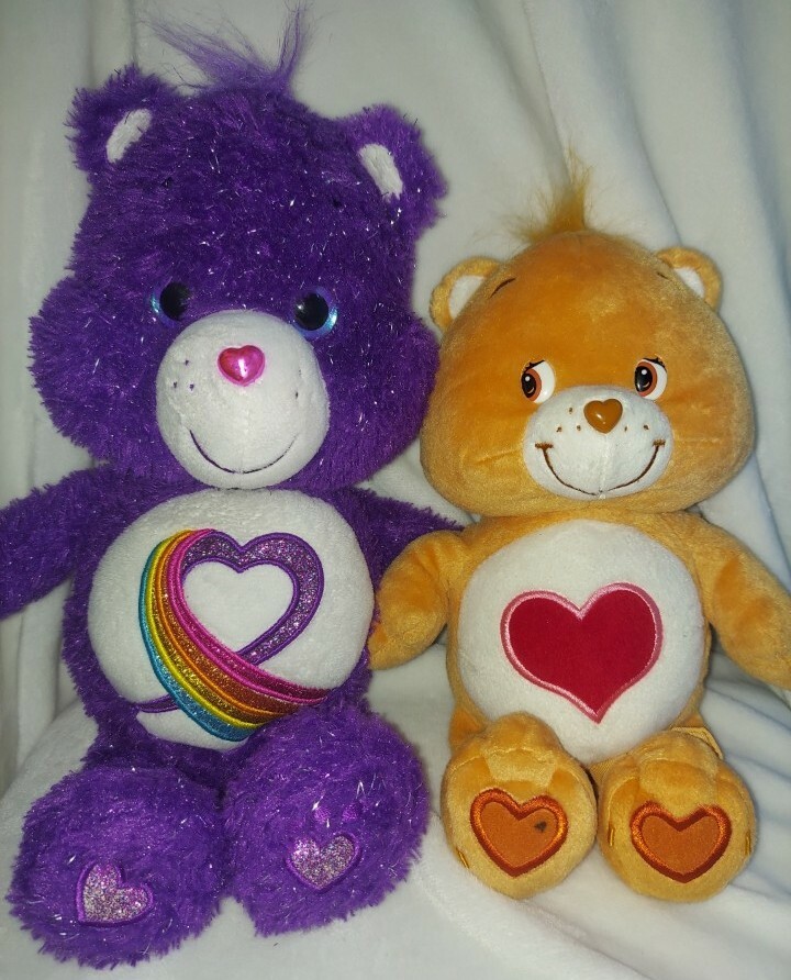 Care Bears 35th Anniversary Rainbow Heart Plush Bear & GET WELL