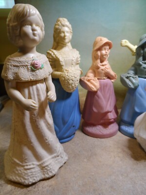 VINTAGE! LOT of 6 AVON Perfume BOTTLES LITTLE GIRL BLUE PRETTY