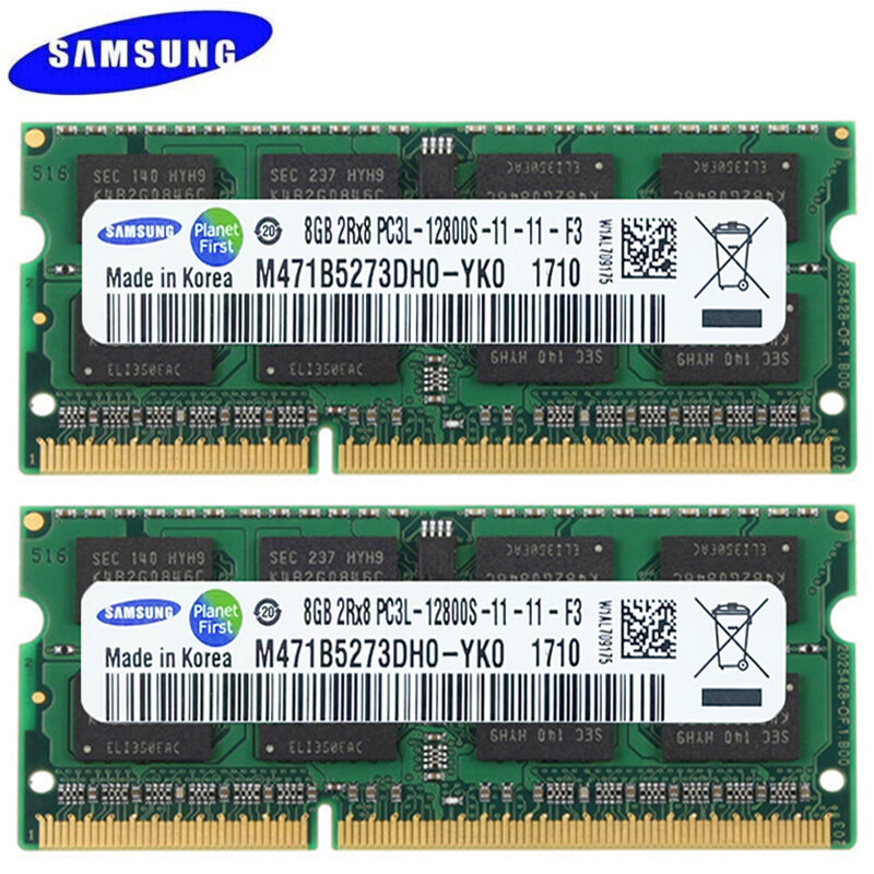 Samsung 16GB 2x8 GB DDR3L 1600 MHz PC3L-12800S SO-DIMM Laptop
