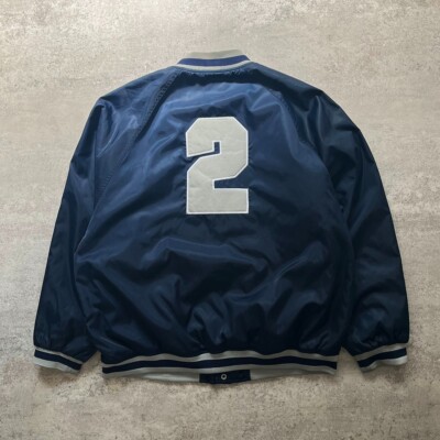 00s MLB NEW YORK YANKEES DEREK JETER PUMA 2000 SATIN BOMBER JACKET