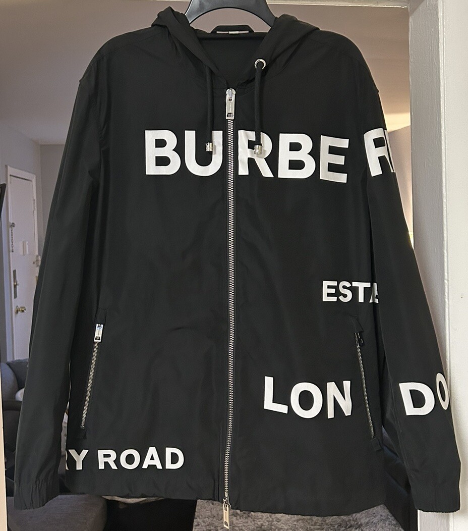 Burberry Horseferry/ All Over Print Hooded Jacket/ Windbreaker | eBay