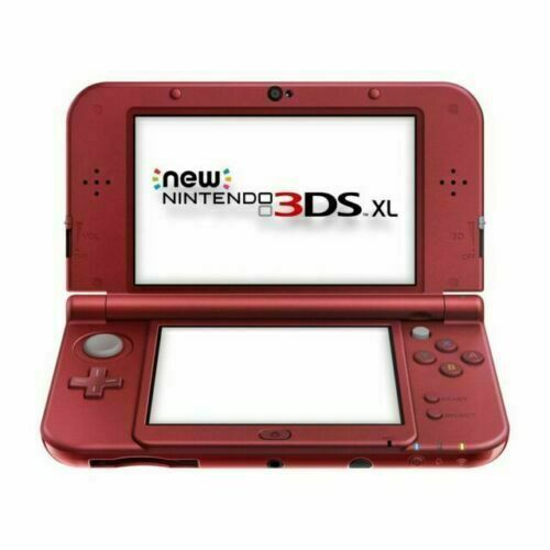 USED Japanese New Nintendo 3DS XL LL METALLIC RED only console RED