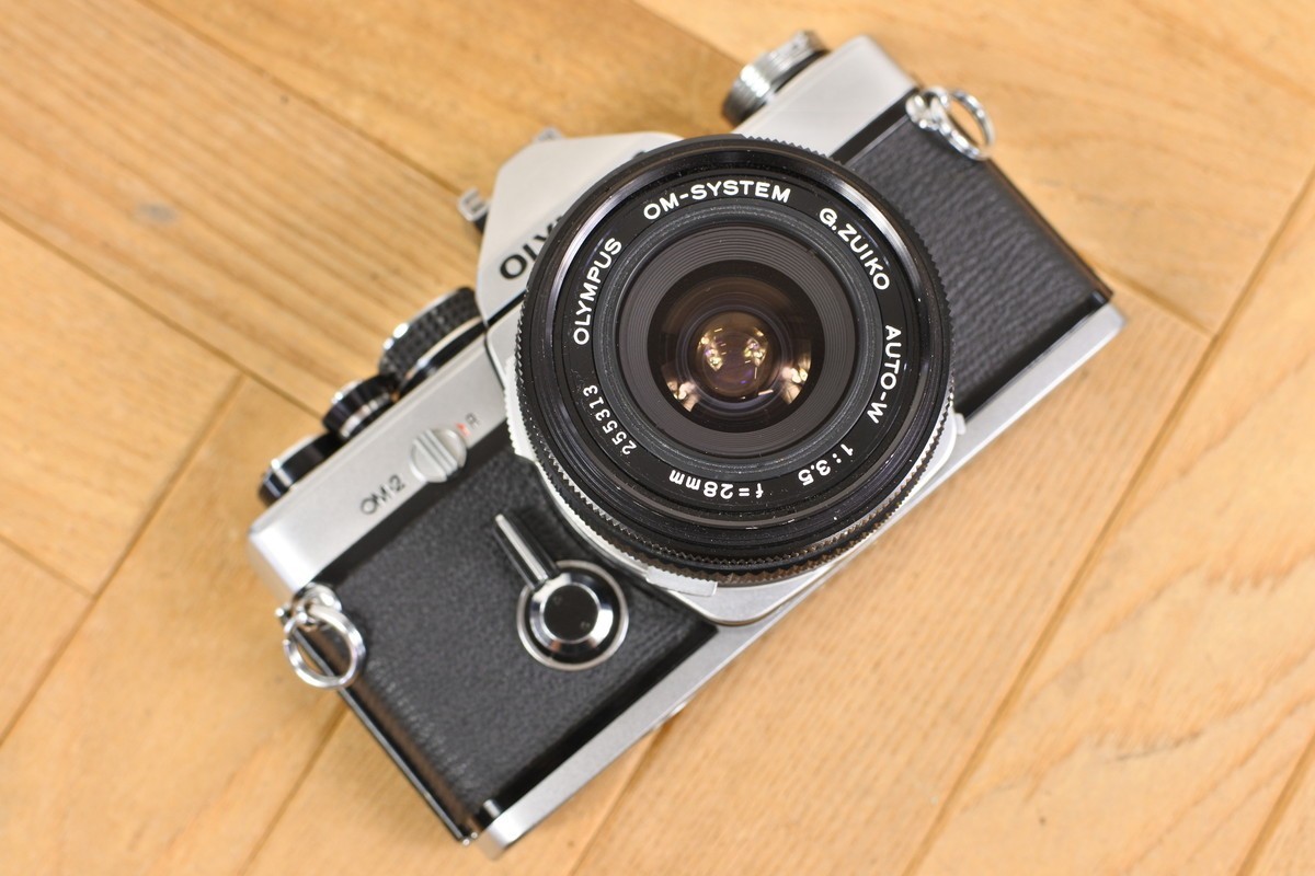 Olympus OM-2 Film Camera + G Zuiko AUTO-W 28mm F3.5 Lens from