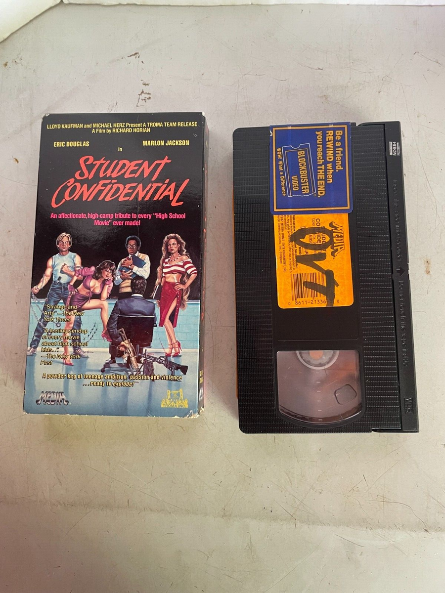 STUDENT CONFIDENTIAL VHS 1987 CULT COMEDY TROMA Eric Douglas