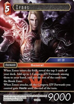 Near Mint FFTCG Zenos - 14-015R Opus XIV: Crystal Abyss Final