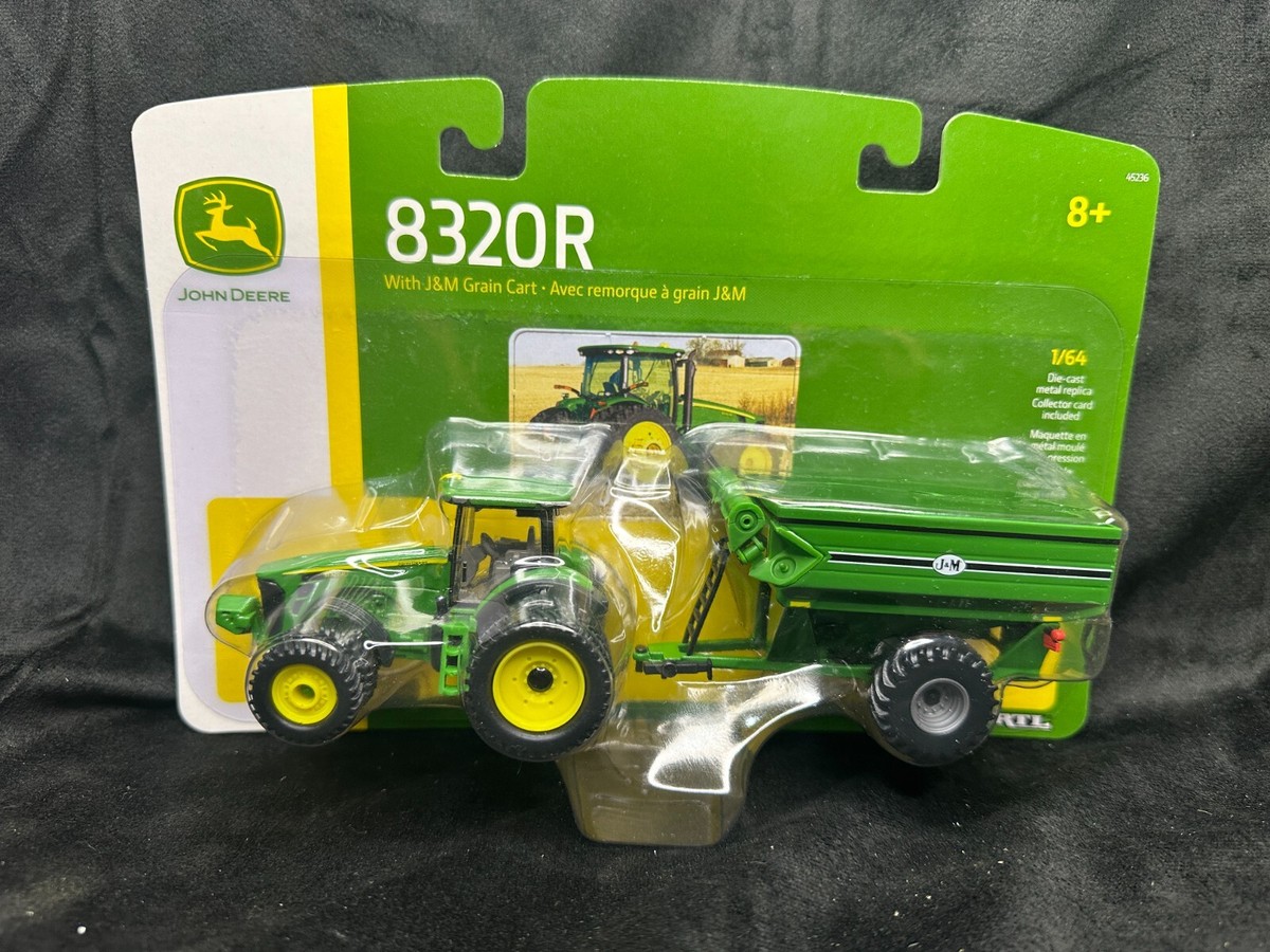 John Deere ERTL 1/64 8320R w J&M Grain Cart Die Cast Replica