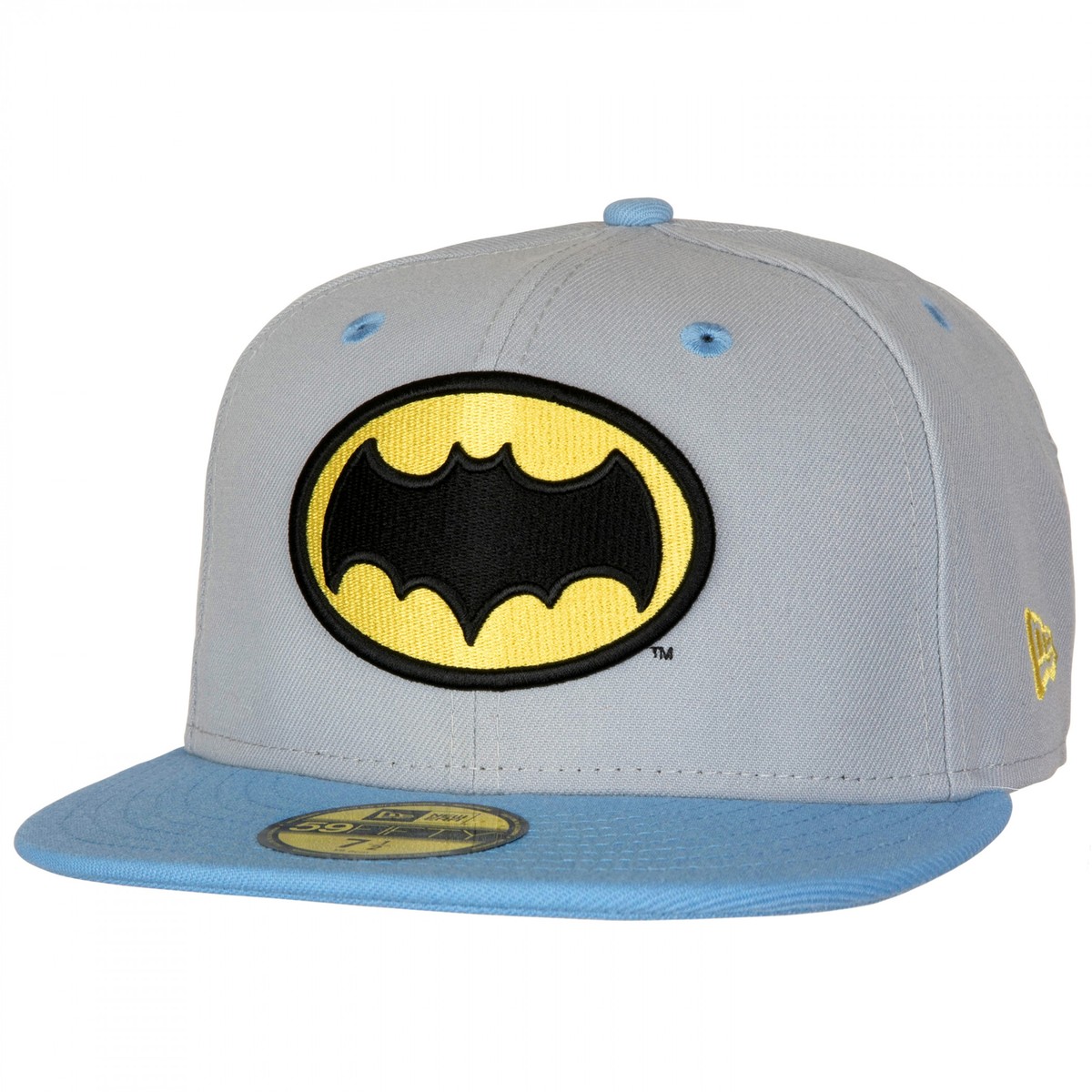 Batman Adam West Logo New Era 59Fifty Fitted Flat Bill Hat Grey | eBay
