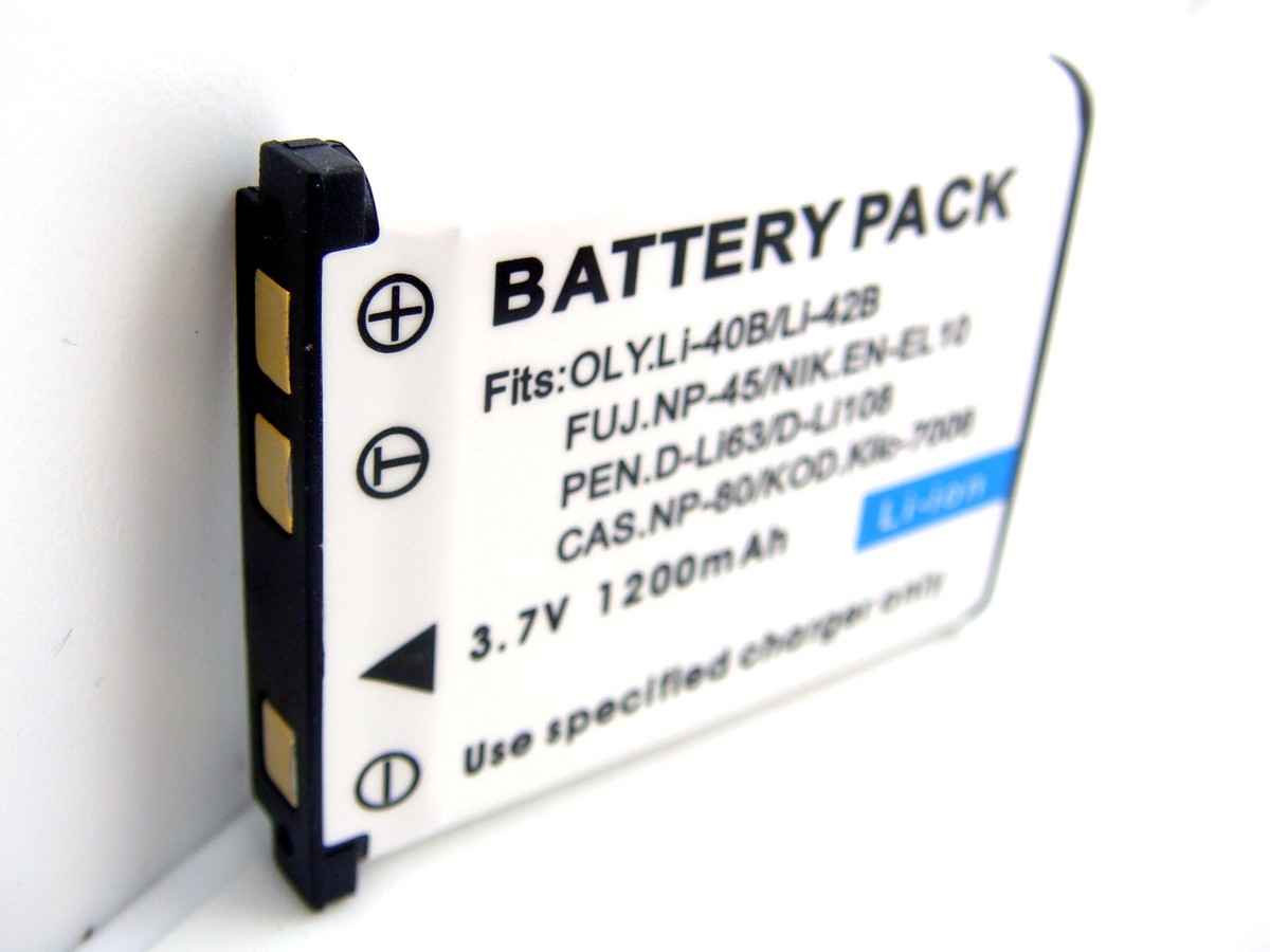 1200mAh Battery For Casio Exilim Zoom EX-Z350 EX-Z370 EX-Z550 EX