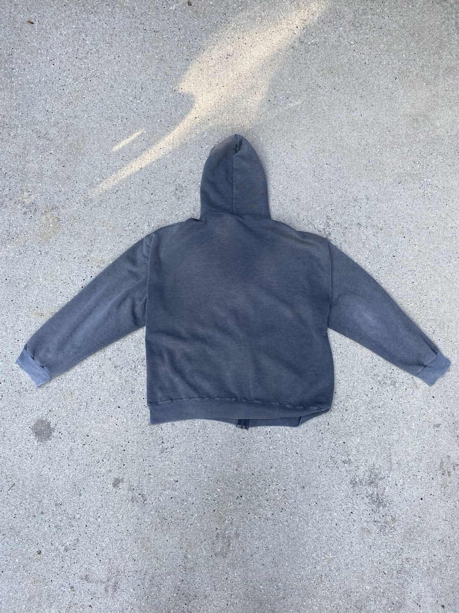 Vintage Russell athletic gray blank zip up hoodie sweatshirt | eBay