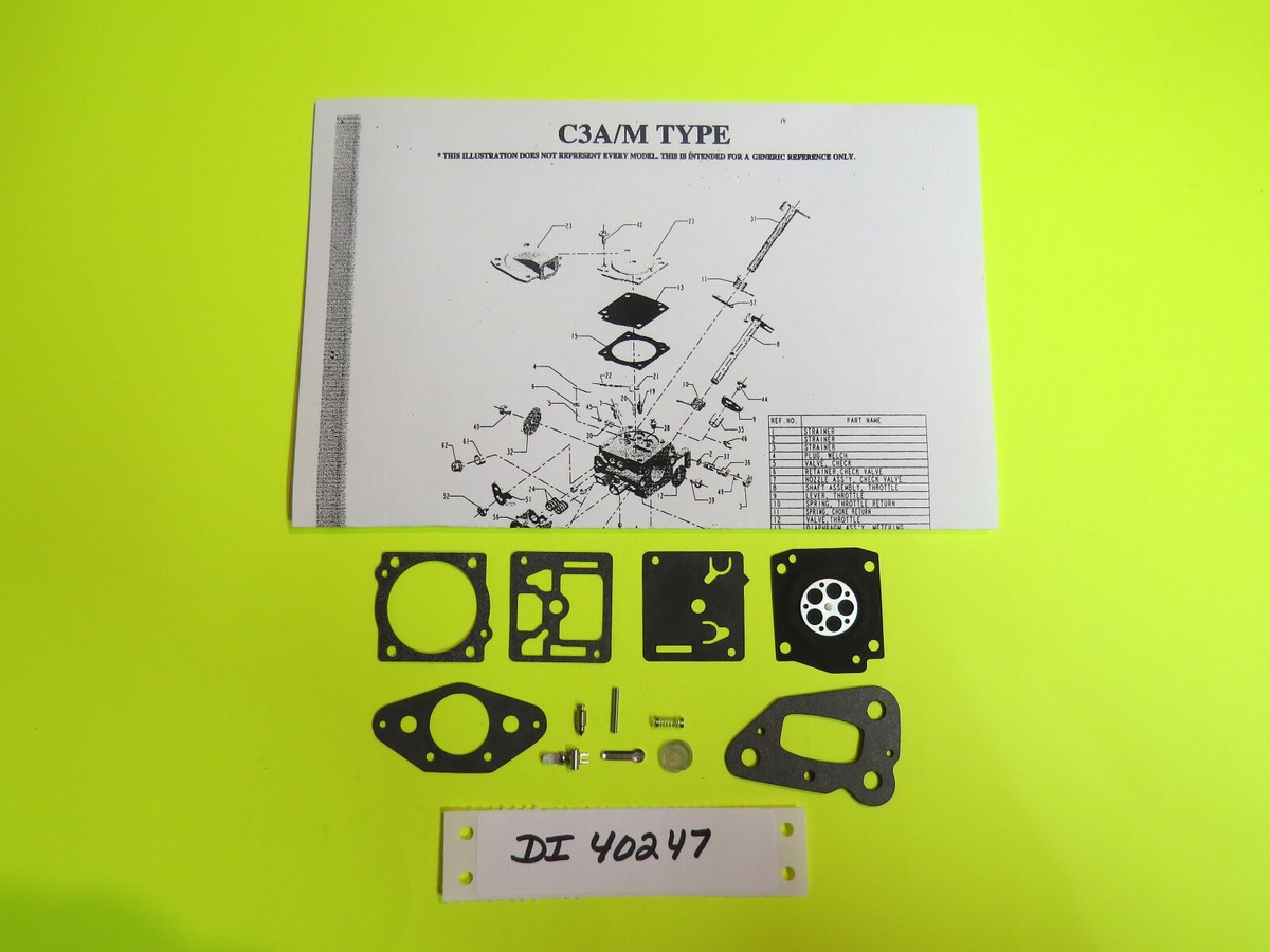 Solo 644 Chainsaw Carburetor Zama C3A-G1 Carb Kit | eBay