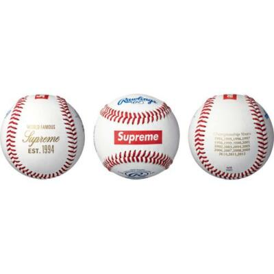 Supreme Rawlings Baseball White O/S S/S 12 | eBay
