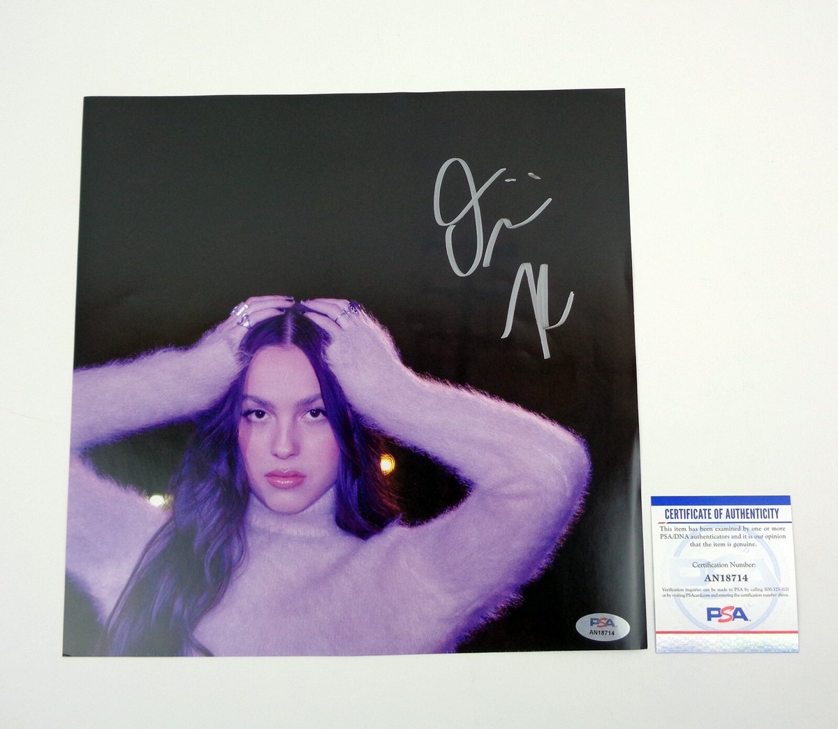 Olivia Rodrigo Guts Sour Signed Autograph Record Poster PSA/DNA