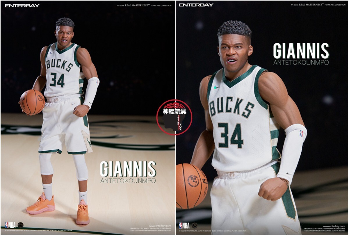 ENTERBAY NBA GIANNIS ANTETOKOUNMPO 1/6 ACTION FIGURE BUCKS EDITION