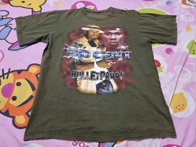 Rare Vintage 50 Cent Bulletproof G Unit T-Shirt hip hop rap tee XL