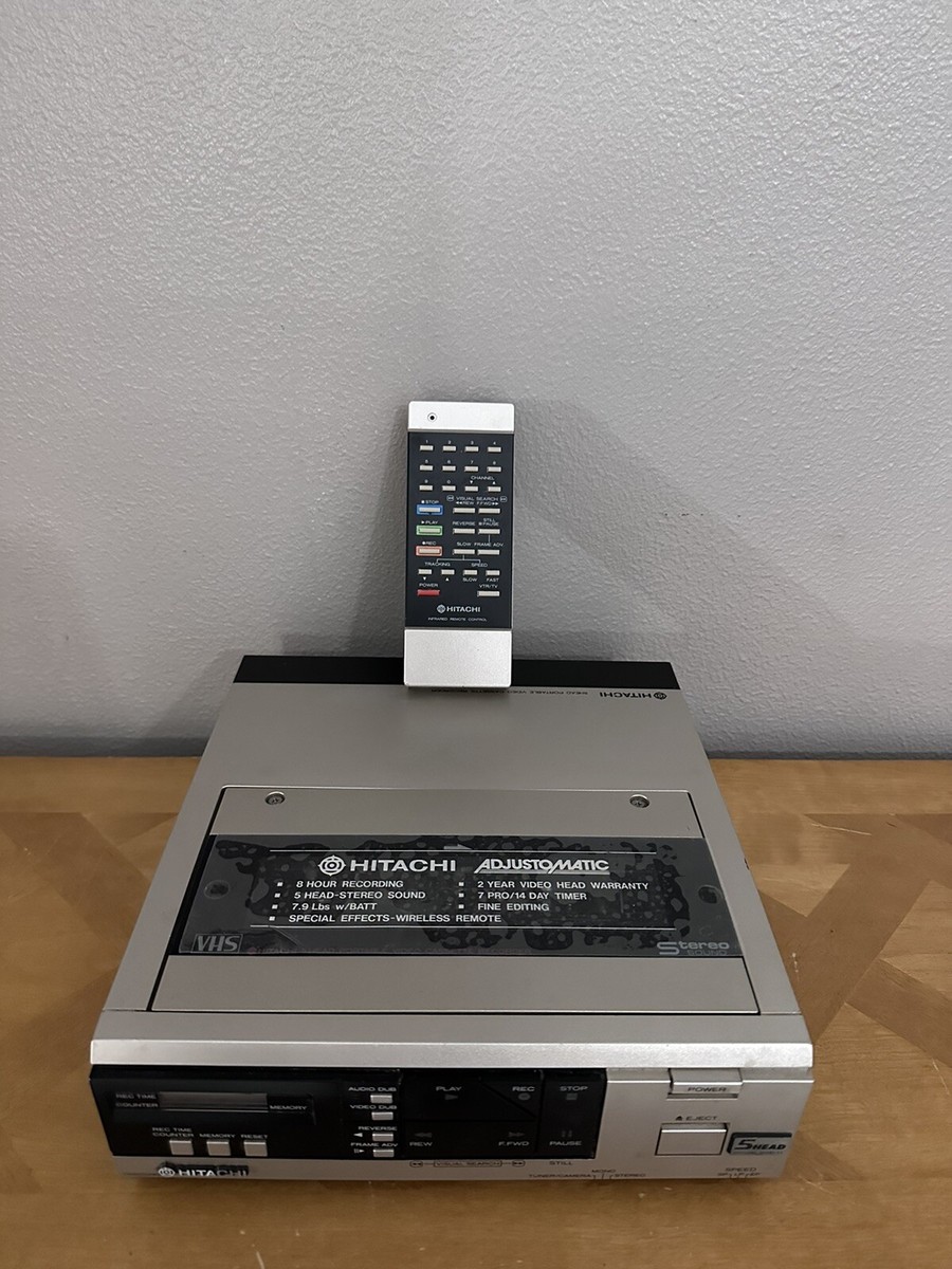 Vintage hitachi vt-8a 5head portable video cassette recorder VHS