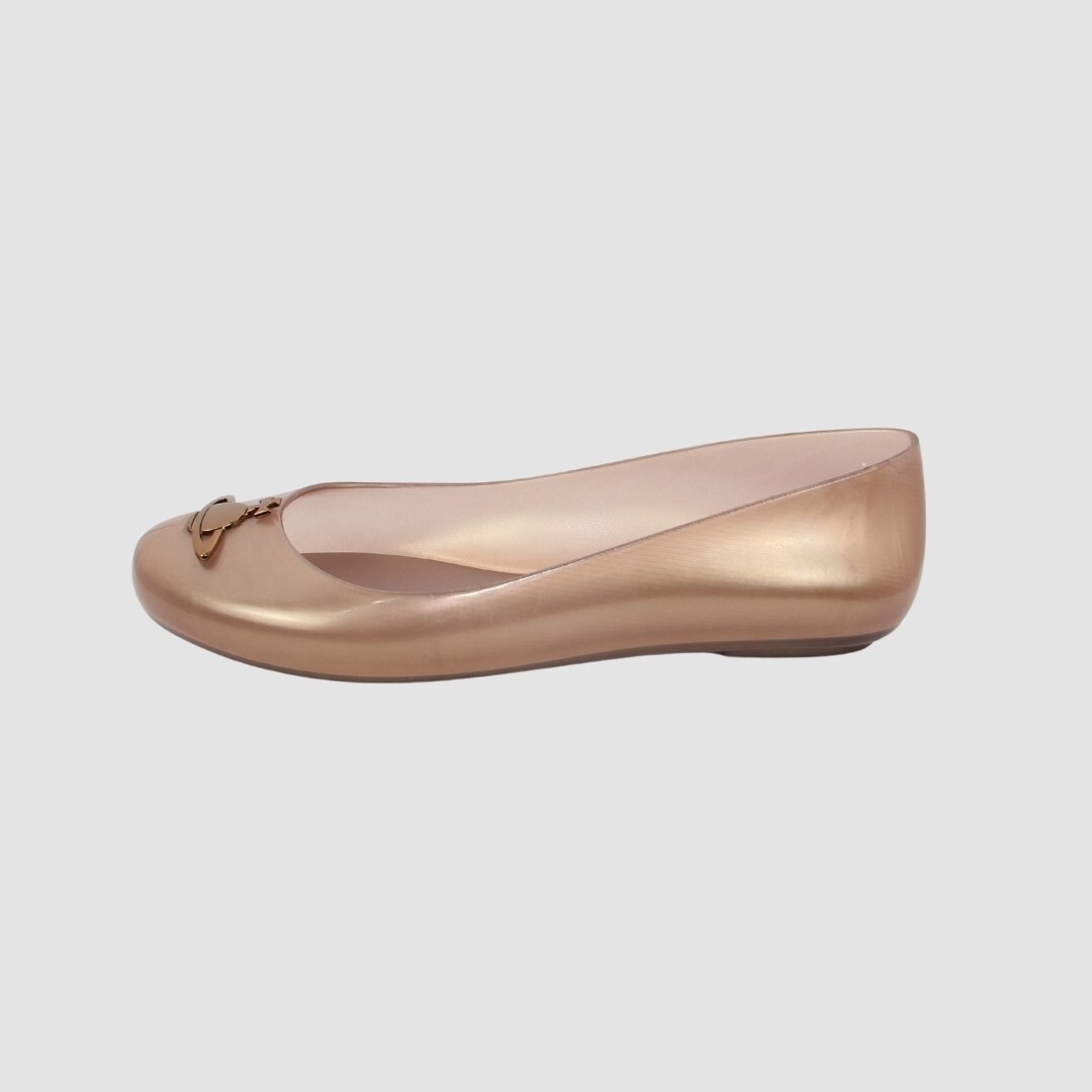 Melissa x Vivienne Westwood Rose Gold Jelly Shoes Flats Heels Auth