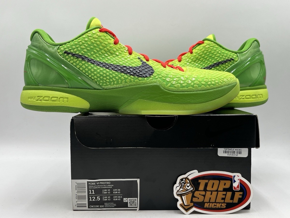 Nike Kobe Bryant 6 Protro Grinch 2020 Size 11 Authentic Basketball