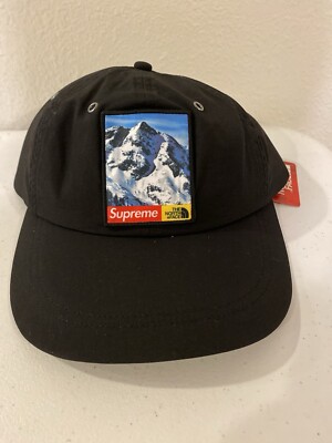 Supreme X The North Face? Mountain Black 6 Panel Cap Hat FW17 100