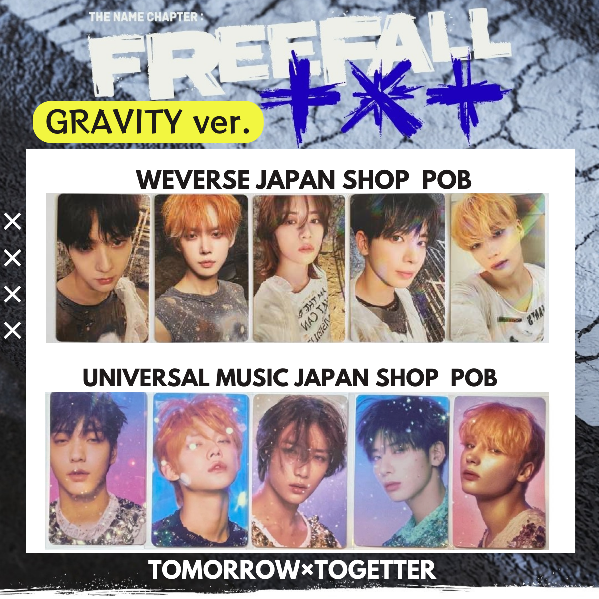 TXT The Name Chapter FREEFALL GRAVITY Photo Card POB Weverse JP
