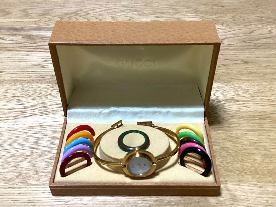 Gucci Change Bezel 1100-L 11 Colors White Dial Women Watch | eBay