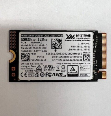 Yangtze 128GB SSD PC210 M.2 NVME PCIe PC210-128GB-D SSS1J39523