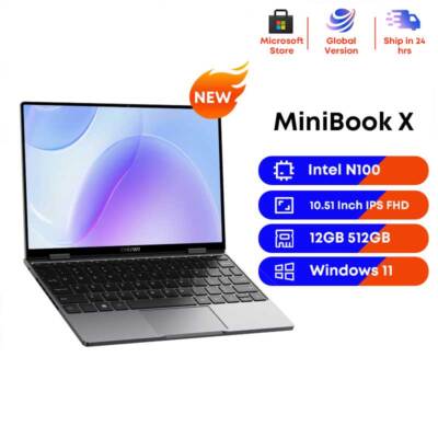 CHUWI MiniBook X 10.51inch Windows 11 Laptop | Intel N100 | 12GB