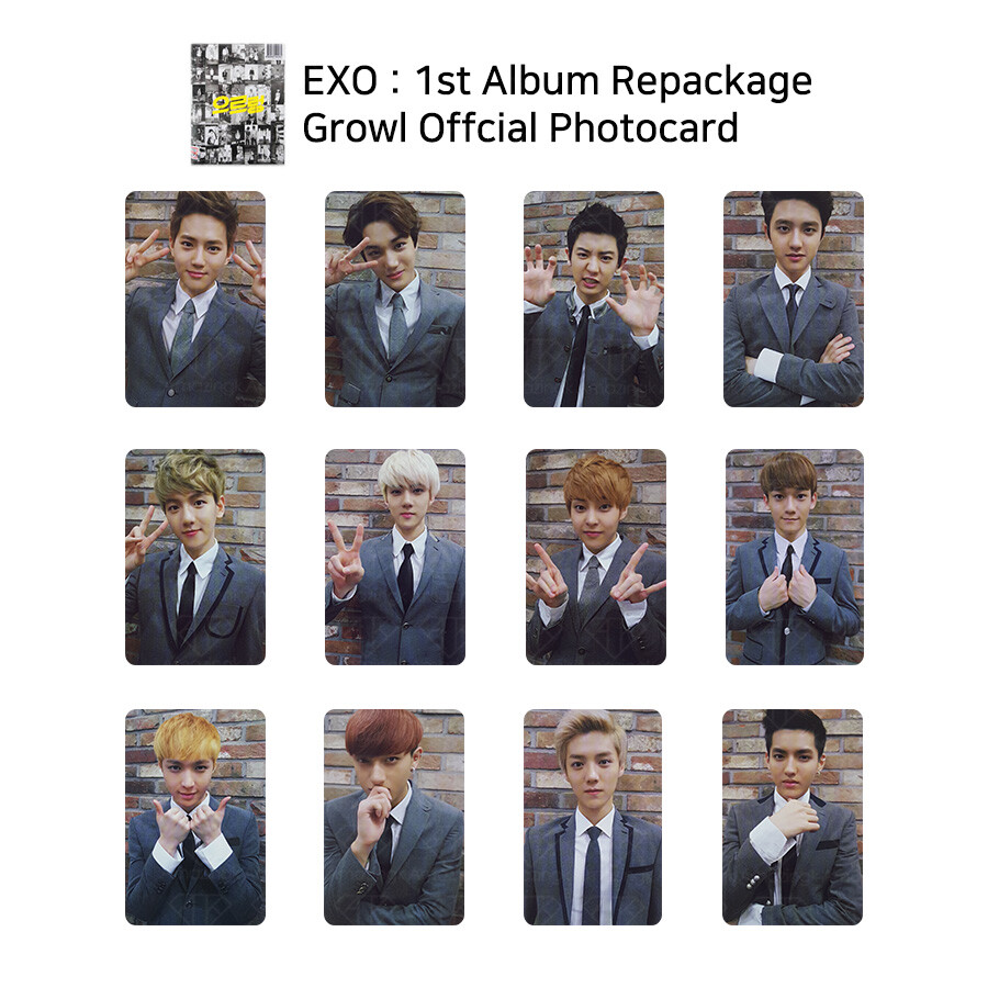 EXO 1st album GROWL Repackage Official Photocard Korean Version