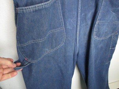 Vintage Big Mac JC Penneys Square Bak Denim Overalls USA Union