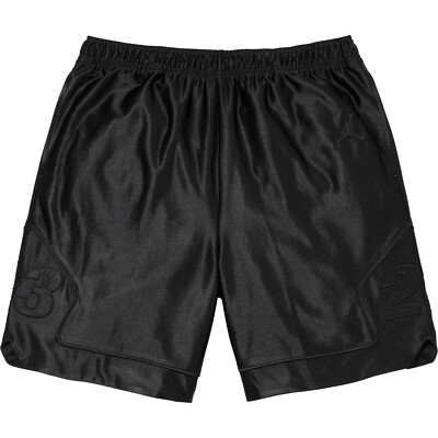 SUPREME X JORDAN NIKE WARM UP SHORT Black Basketball Gym Shorts