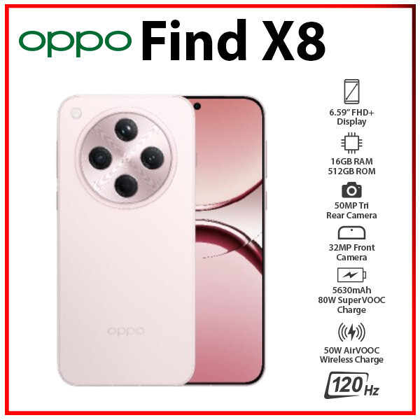 NEW OPPO Find X8 5G 16GB+512GB PINK GLOBAL Ver. Dual SIM Android