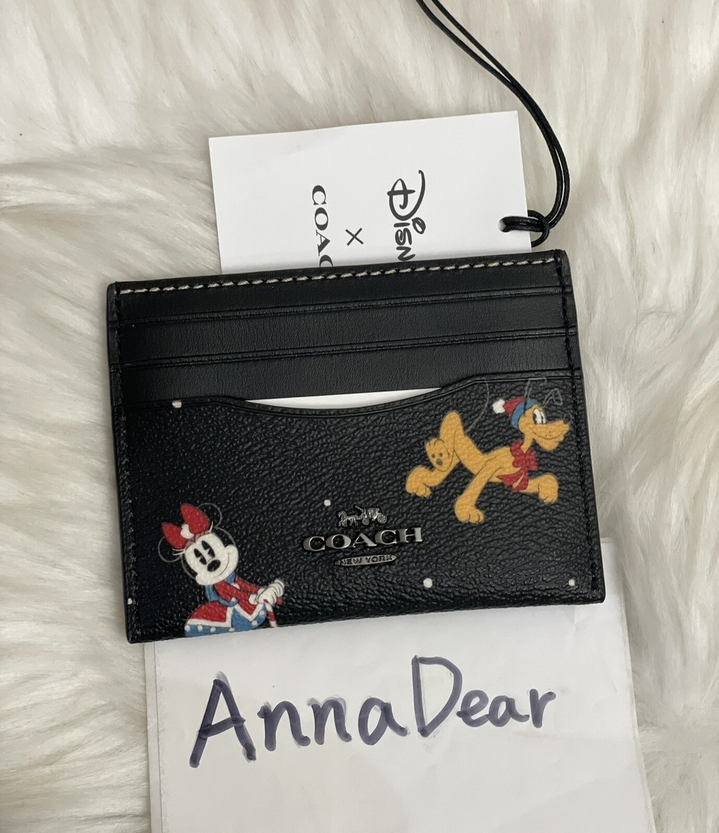 COACH Disney X Coach Slim Id Card Case With Holiday Print CN032