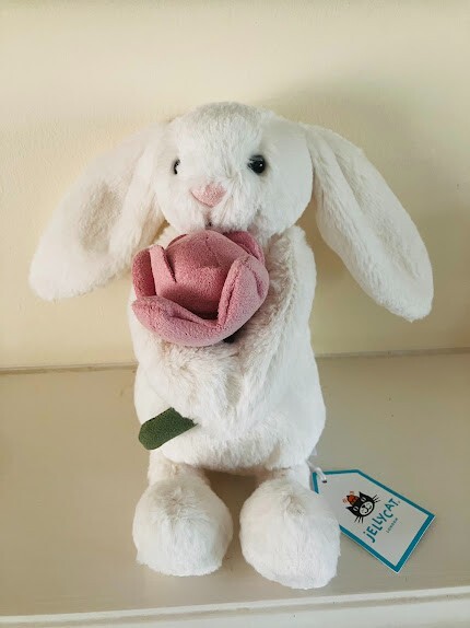 JELLYCAT MY NAME IS BASHFUL BUNNY PEONY BRAND NEW WITH TAGS