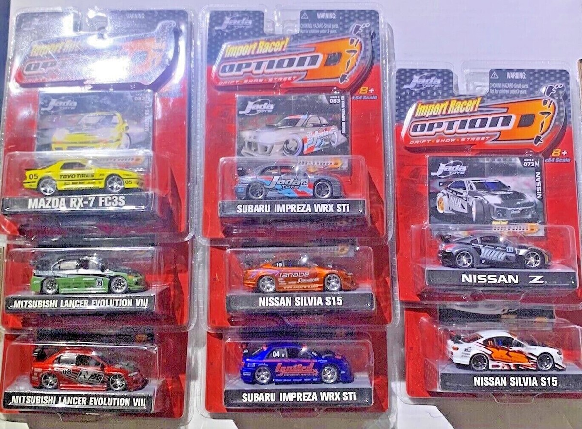 Jada Import Racer Option D Drift 1:64 Pick Your Car Model Nissan
