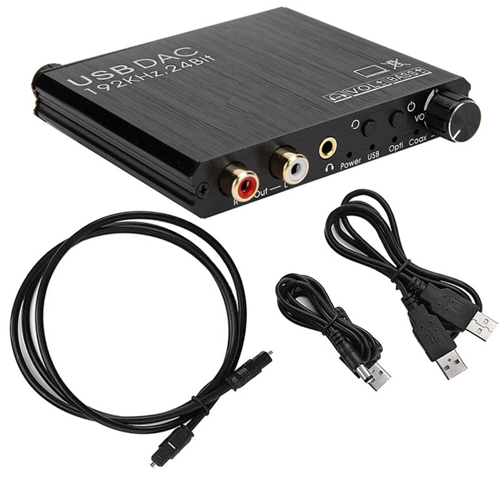 Premium 24-Bit 192 kHz Digital To Analog Audio Converter And USB