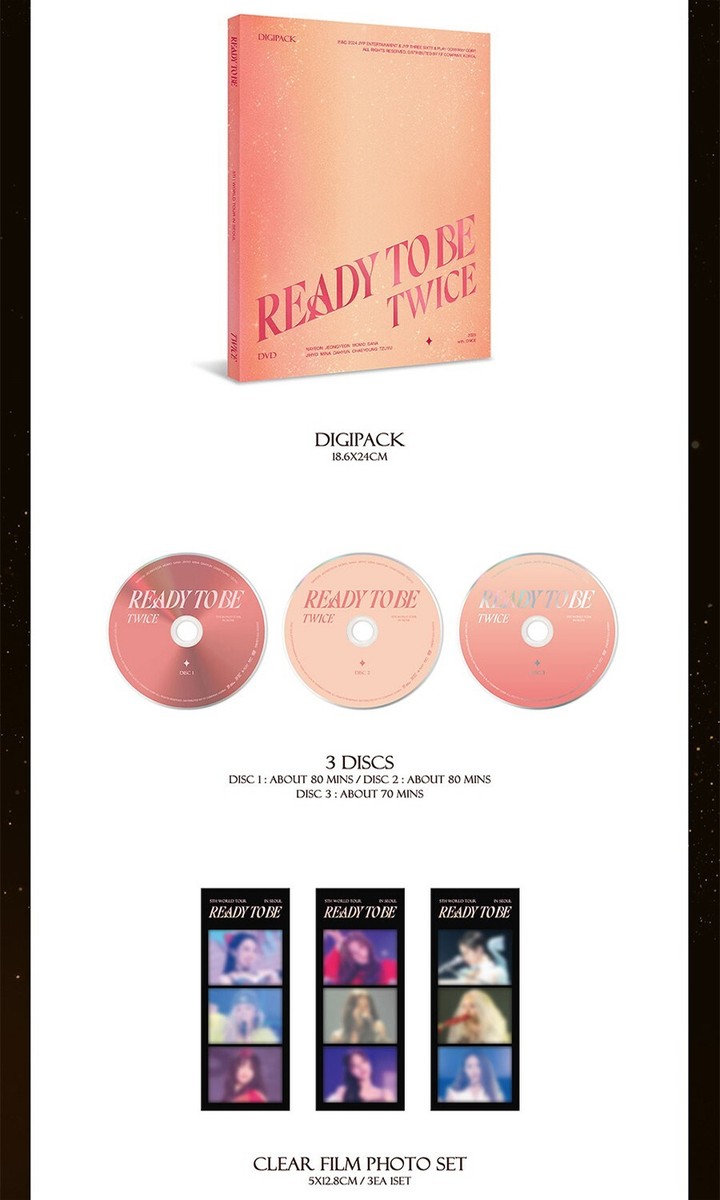 TWICE 5TH WORLD TOUR [READY TO BE] IN SEOUL DVD/3DISC+P.Book+4