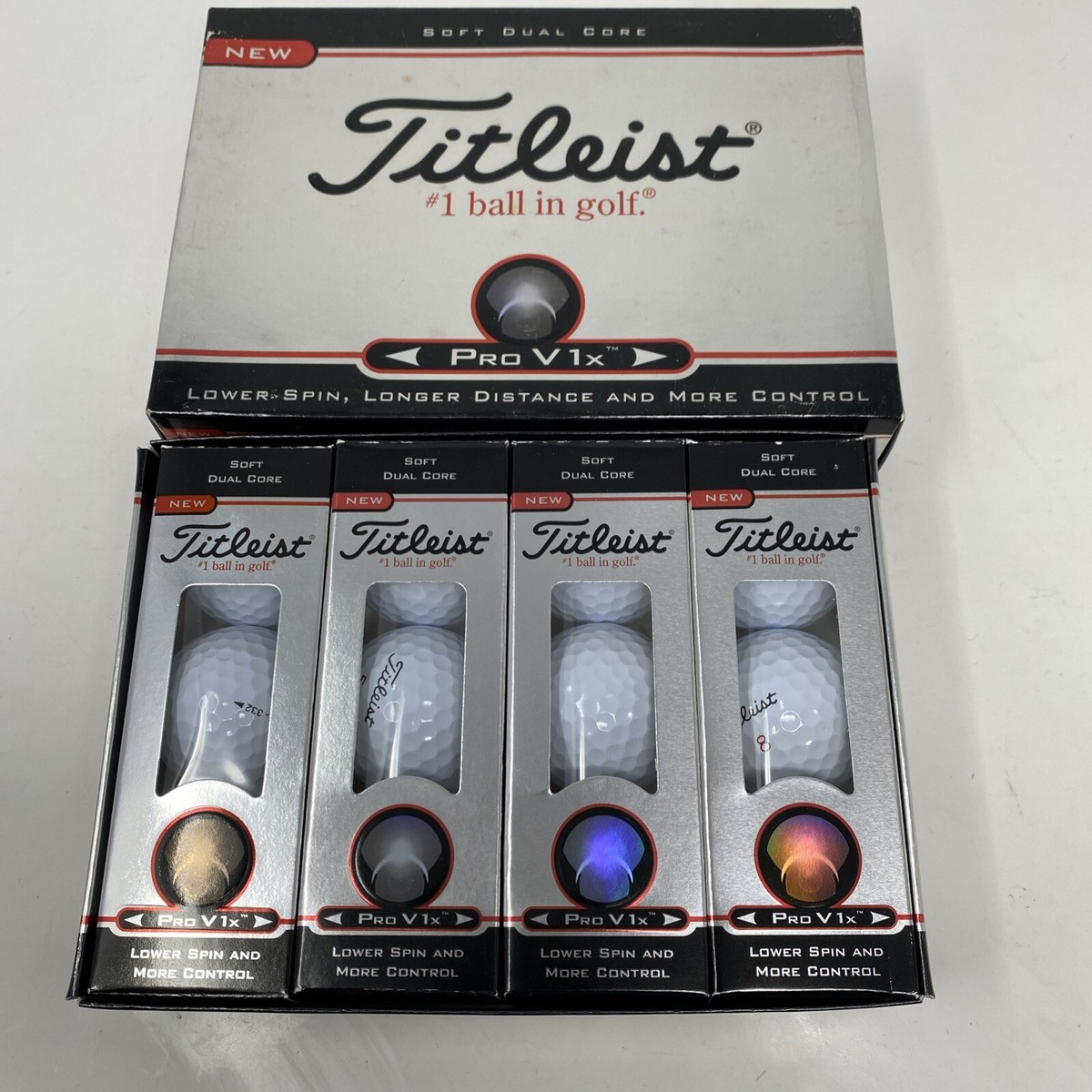 RARE 2005 Titleist ProV1x-332 dozen Golf Balls numbers 5/6/8 NEW