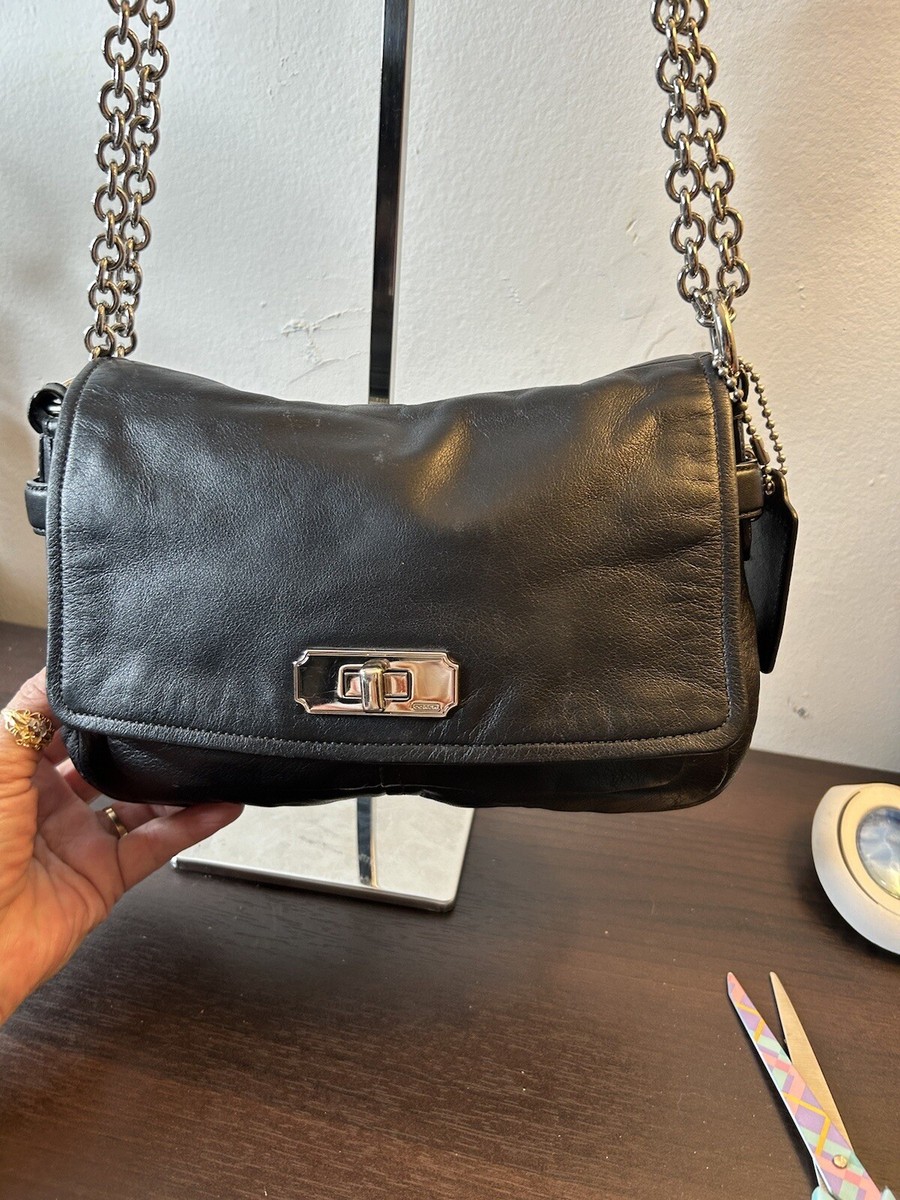 Coach Chelsea F17825 Turn Lock Flap Crossbody Shoulder Bag Purse