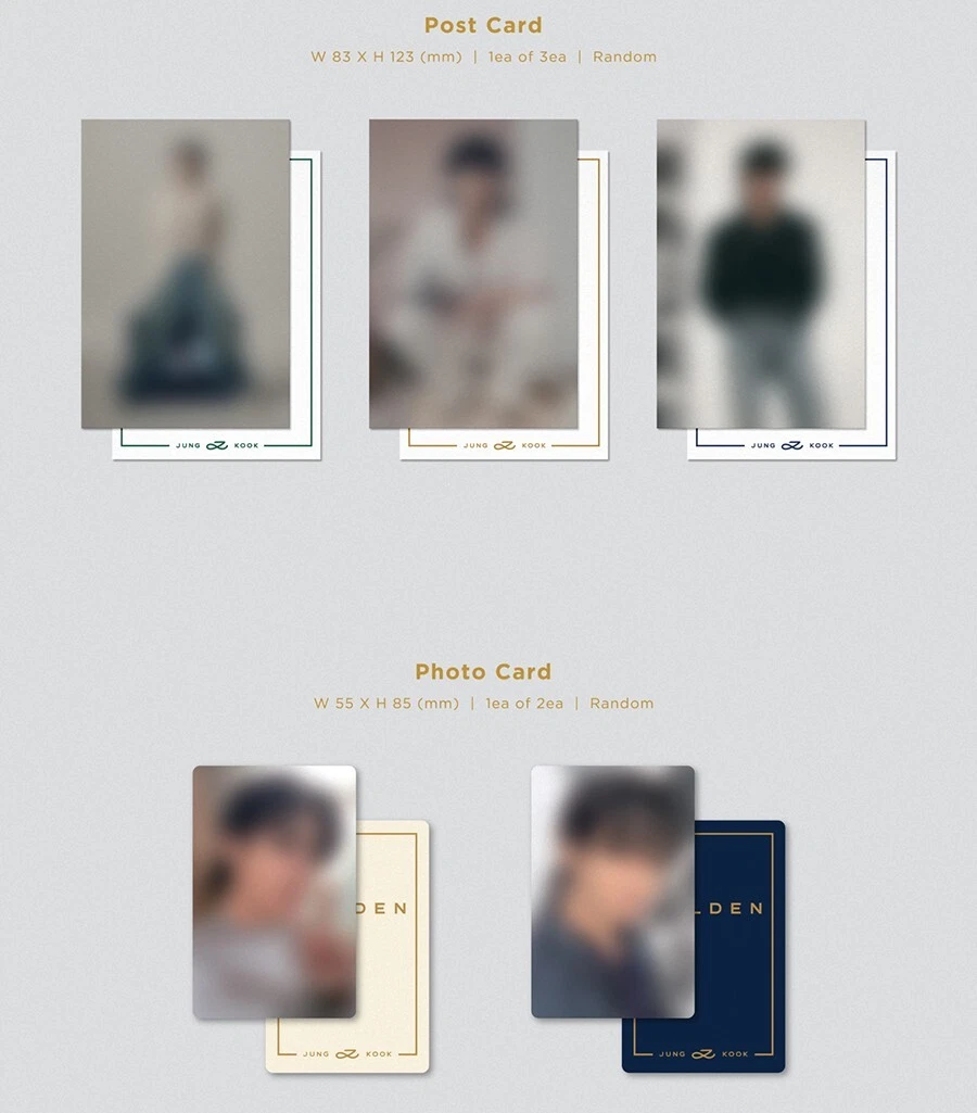 BTS JUNGKOOK [GOLDEN] Album WEVERSE Ver/QR Card+Photo Book+Post