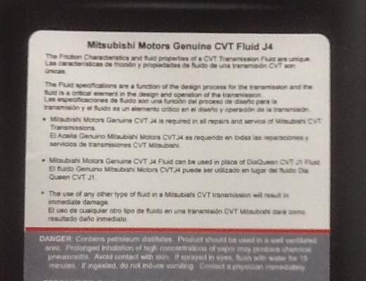 Filter & Fluid Service 5 Quarts Mitsubishi J4 ATF & Ext Filter CVT