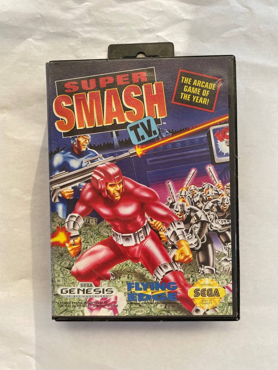 Super Smash T.V. (Sega Genesis, 1992) TV Complete GREAT CONDITION