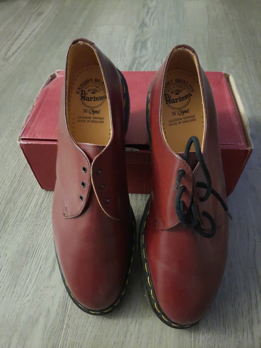 Vintage 1461 Dr Martens Airwair Shoes Cherry Red BRAND NEW | eBay
