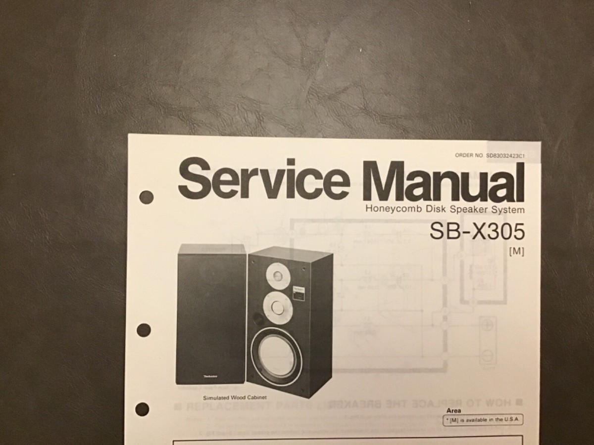 Technics SB-X305 Speaker Service Manual *Original* | eBay