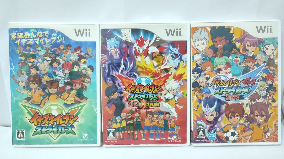 NINTENDO Wii 3 Set Inazuma Eleven, Strikers/2012 Xtreme/2013