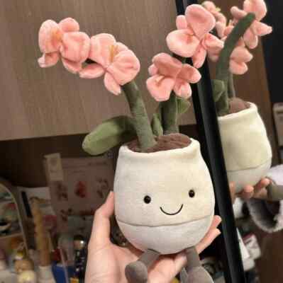 Jelly Cat Amuseables Pink Orchid Flower Plant Soft Plush Toy NWT