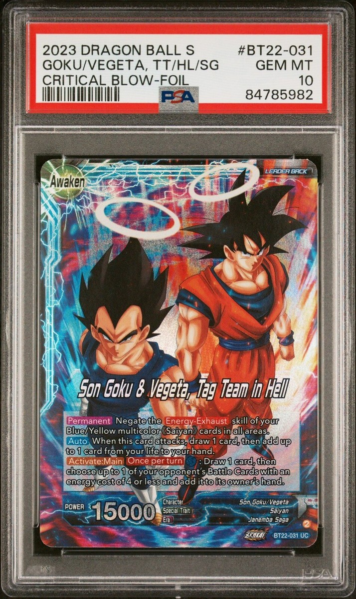 PSA 10 Son Goku & Vegeta, Tag Team in Hell Pre-release | eBay