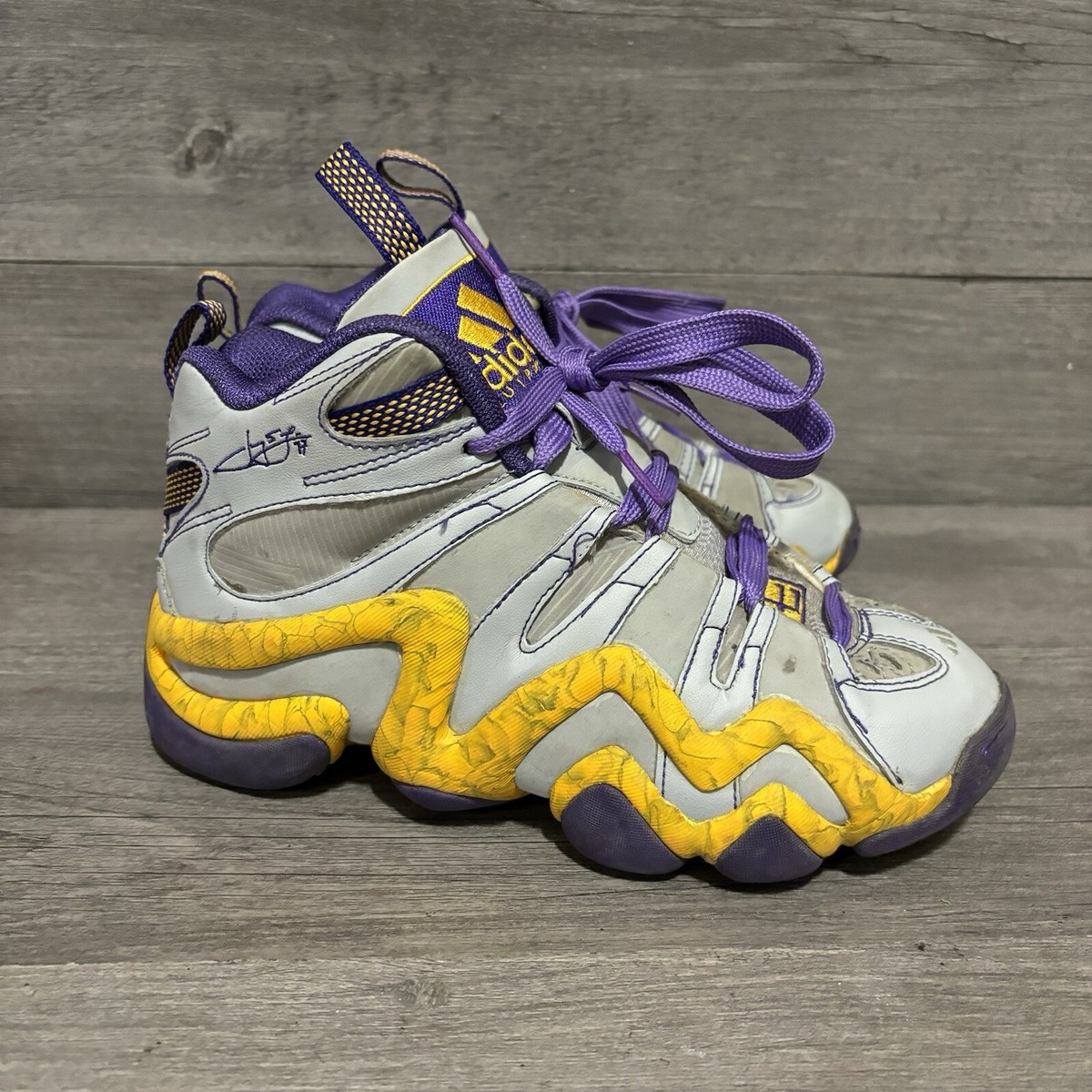Adidas Crazy 8 Jeremy Lin PE Lakers Grey Purple Mens Kobe Sneakers