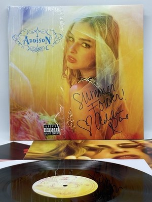 NEW Addison Rae SIGNED Addison On Black Color Vinyl AUTOGRAPHED LP