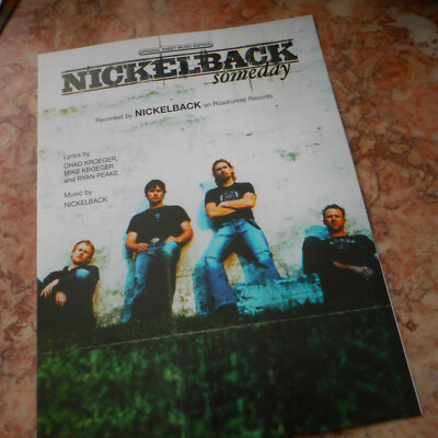 Nickelback Someday 2003 Sheet Music | eBay