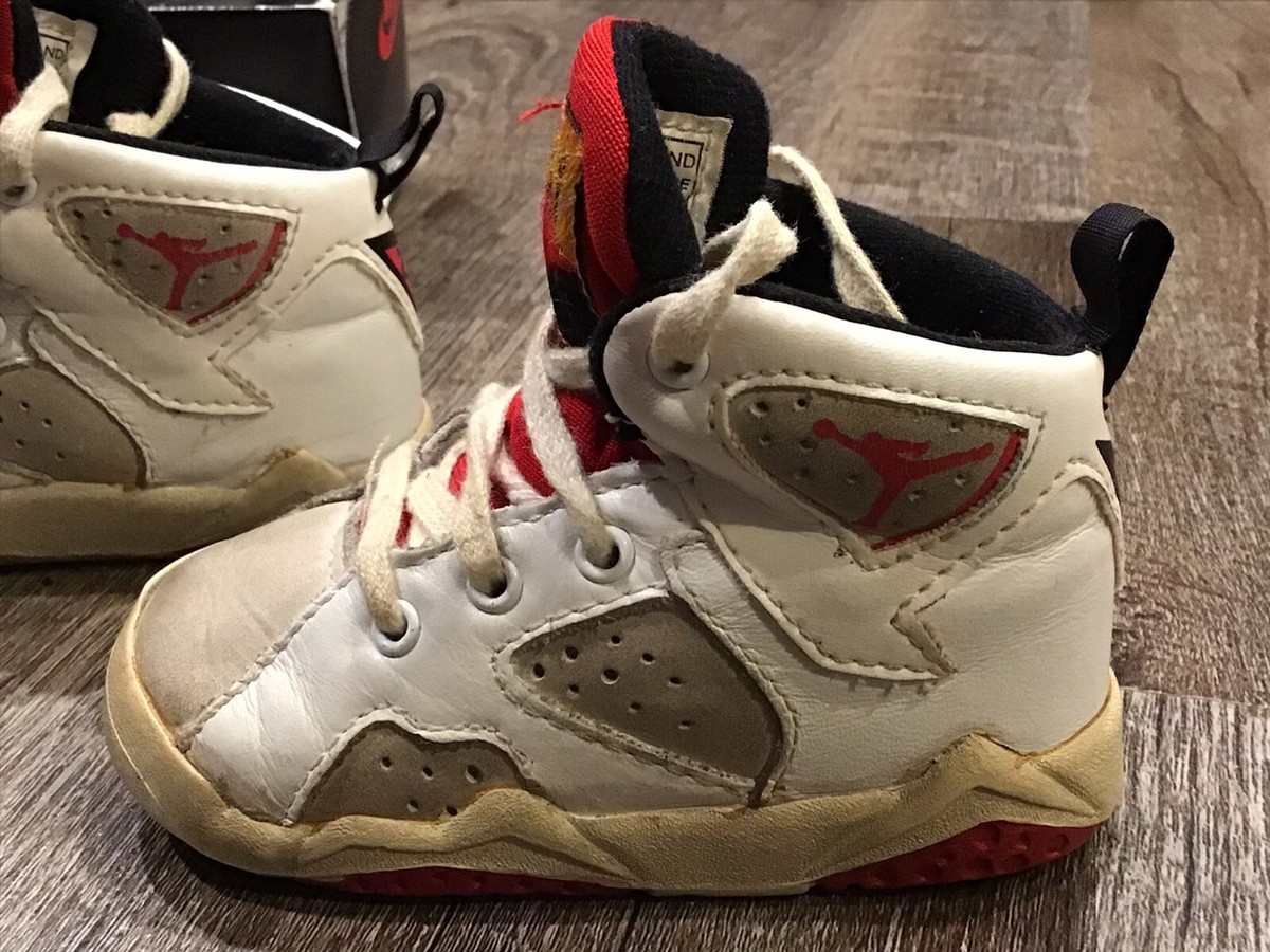 Vintage 1991 Nike Baby Air Jordan Shoes Red White Size 4 IOB | eBay