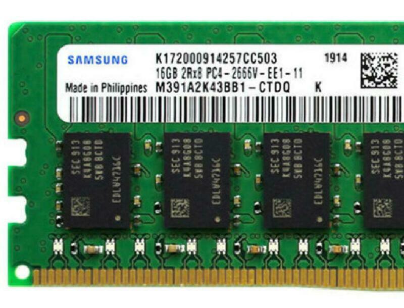 SAMSUNG 16GB DDR4 2RX8 PC4-2666V-EE1-11 ECC M391A2K43BB1-CTDQ